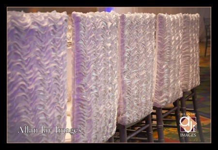 Beautiful textured chair coverings Orlando Wedding Photographer Allan Jay Images